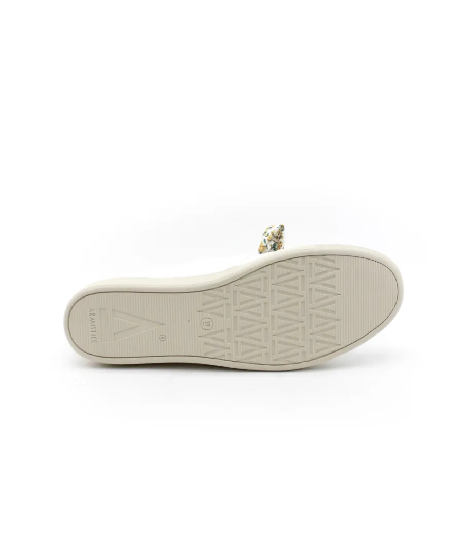 Best L'Empreinte Chaussures ARMISTICE STONE ONE W TWILL BRODE blanc