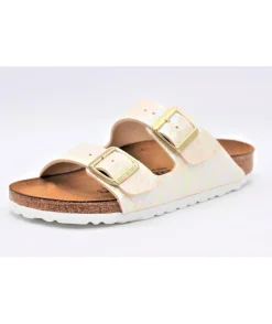 Sale L'Empreinte Chaussures BIRKENSTOCK ARIZONA SHINY SNAKE Cream