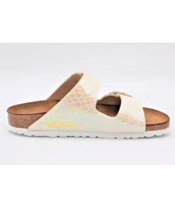 Sale L'Empreinte Chaussures BIRKENSTOCK ARIZONA SHINY SNAKE Cream