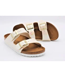 Sale L'Empreinte Chaussures BIRKENSTOCK ARIZONA SHINY SNAKE Cream