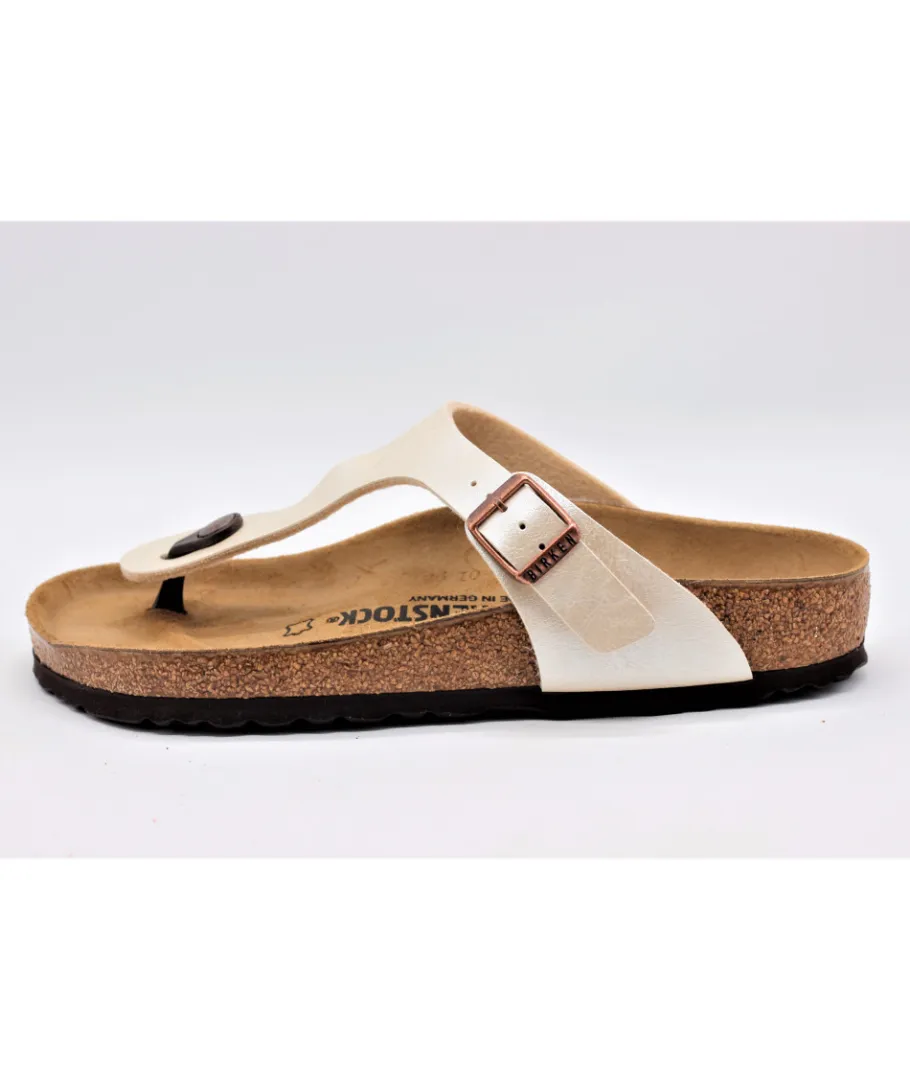 Sale L'Empreinte Chaussures BIRKENSTOCK GIZEH BIRKO GRACEFUL PEARL WHITE Pearly white