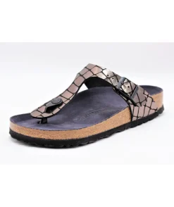 Flash Sale L'Empreinte Chaussures BIRKENSTOCK GIZEH GATOR GLEAM BLACK noir