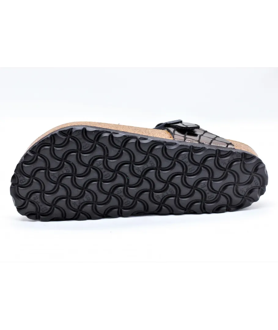 Flash Sale L'Empreinte Chaussures BIRKENSTOCK GIZEH GATOR GLEAM BLACK noir