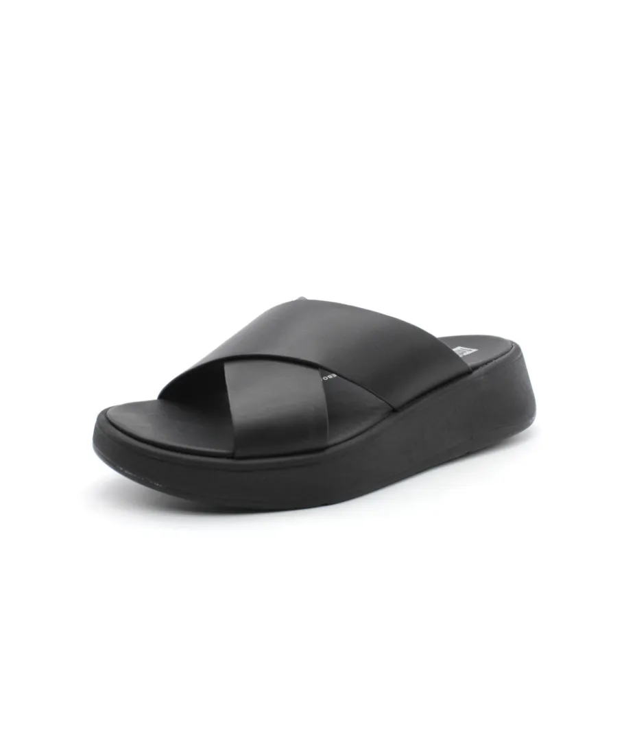 Shop L'Empreinte Chaussures FITFLOP F-MODE LEATHER noir