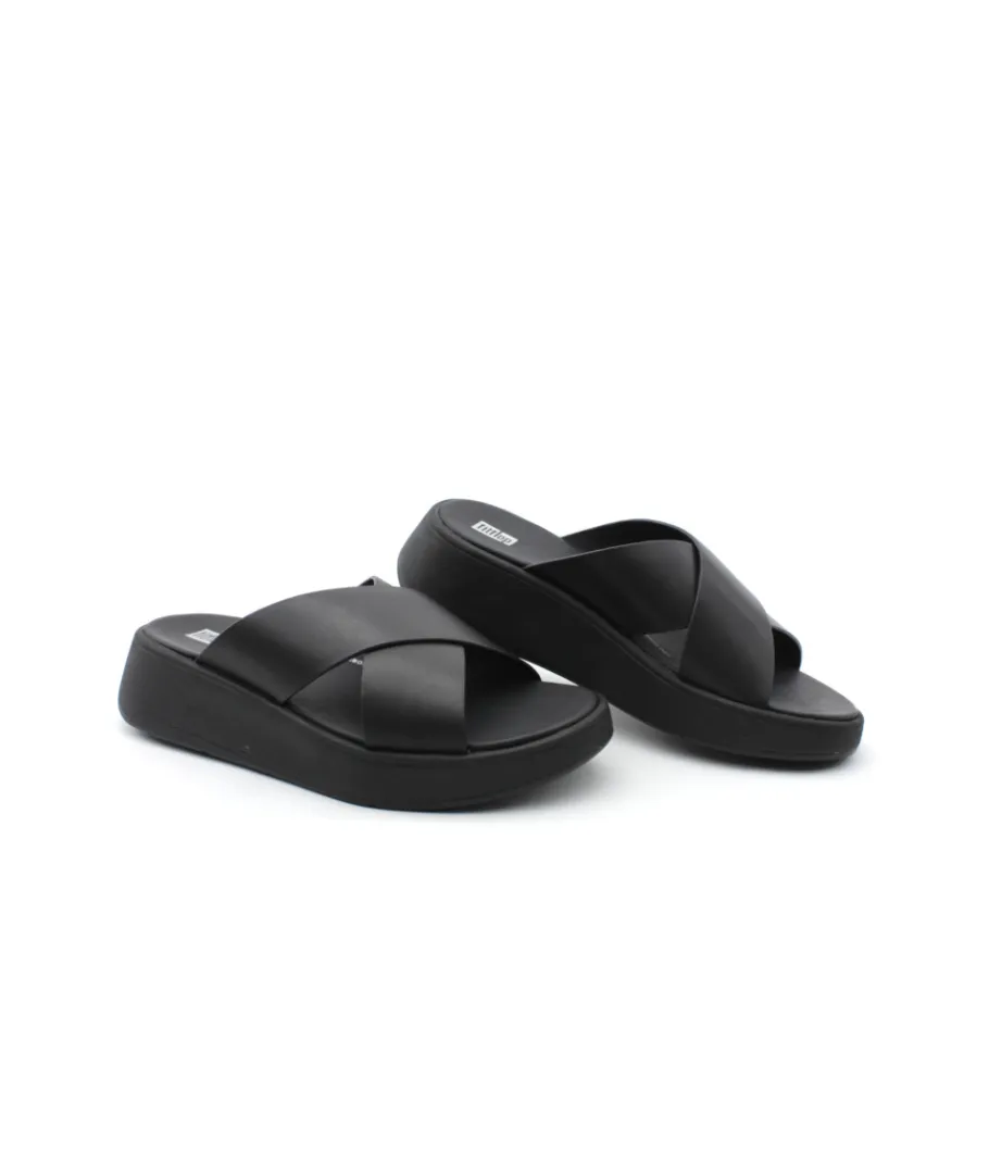 Shop L'Empreinte Chaussures FITFLOP F-MODE LEATHER noir