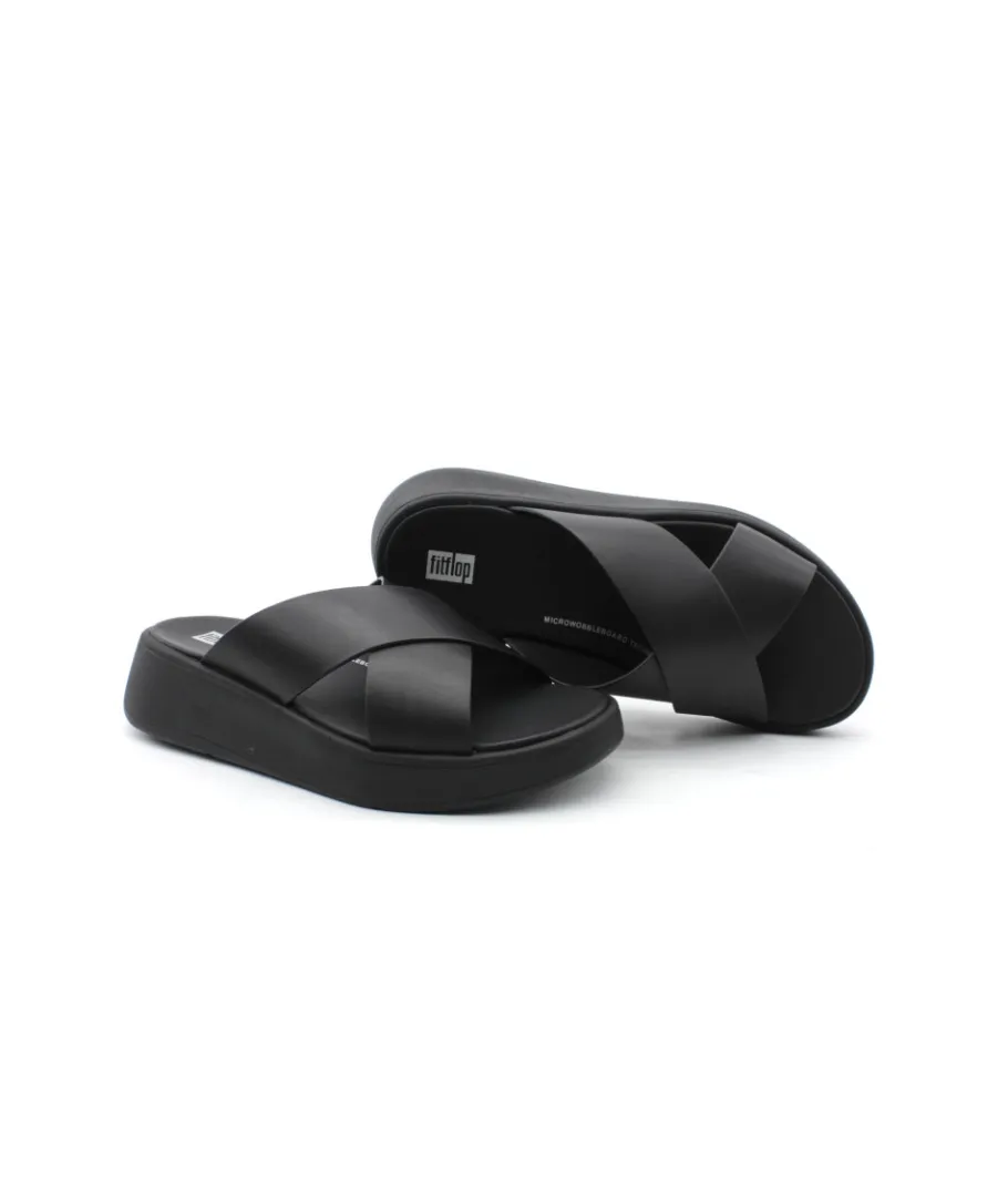 Shop L'Empreinte Chaussures FITFLOP F-MODE LEATHER noir