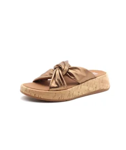 Clearance L'Empreinte Chaussures FITFLOP F-MODE LEATHER-TWIST platine