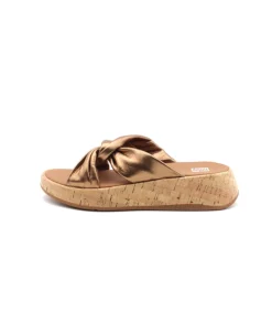 Clearance L'Empreinte Chaussures FITFLOP F-MODE LEATHER-TWIST platine