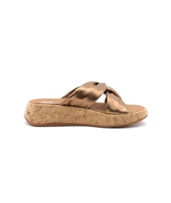 Clearance L'Empreinte Chaussures FITFLOP F-MODE LEATHER-TWIST platine