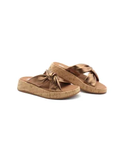 Clearance L'Empreinte Chaussures FITFLOP F-MODE LEATHER-TWIST platine