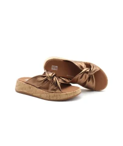 Clearance L'Empreinte Chaussures FITFLOP F-MODE LEATHER-TWIST platine