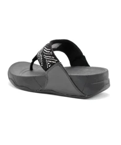 Cheap L'Empreinte Chaussures FITFLOP LULU CRYSTAL FEATHER noir