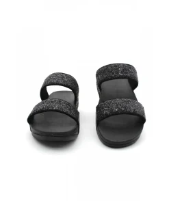Flash Sale L'Empreinte Chaussures FITFLOP LULU GLITTER SLIDES noir