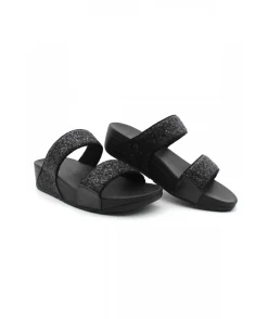 Flash Sale L'Empreinte Chaussures FITFLOP LULU GLITTER SLIDES noir