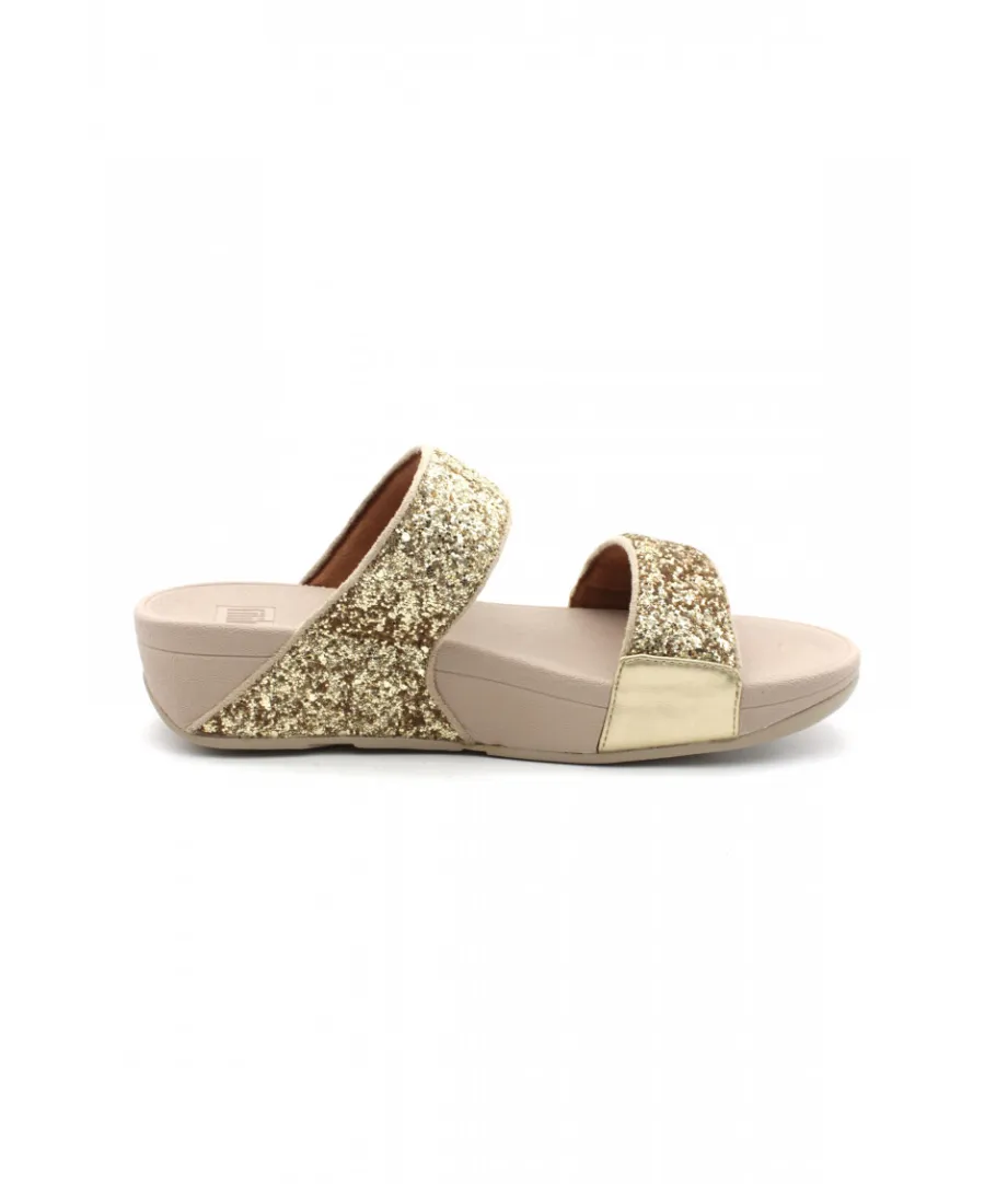 Flash Sale L'Empreinte Chaussures FITFLOP LULU GLITTER SLIDES platine