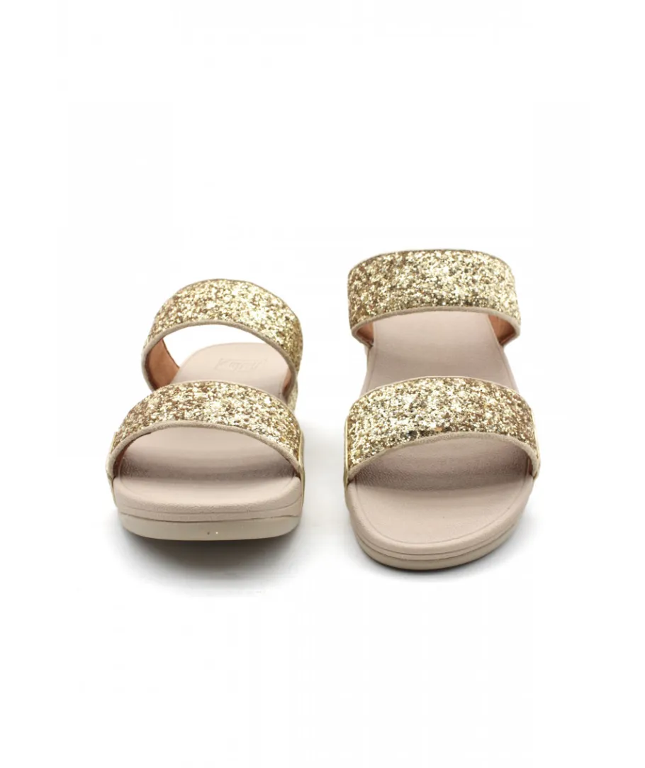 Flash Sale L'Empreinte Chaussures FITFLOP LULU GLITTER SLIDES platine