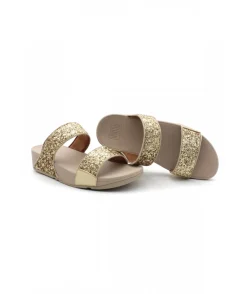 Flash Sale L'Empreinte Chaussures FITFLOP LULU GLITTER SLIDES platine