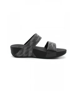 Shop L'Empreinte Chaussures FITFLOP LULU GLITZ SLIDES noir