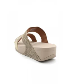 Fashion L'Empreinte Chaussures FITFLOP LULU GLITZ SLIDES platine