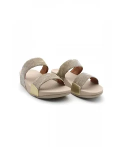 Fashion L'Empreinte Chaussures FITFLOP LULU GLITZ SLIDES platine