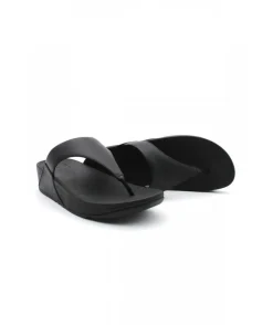 Fashion L'Empreinte Chaussures FITFLOP LULU LEATHER TOEPOST noir