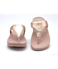 Fashion L'Empreinte Chaussures FITFLOP LULU LEATHER TOEPOST ROSE GOLD