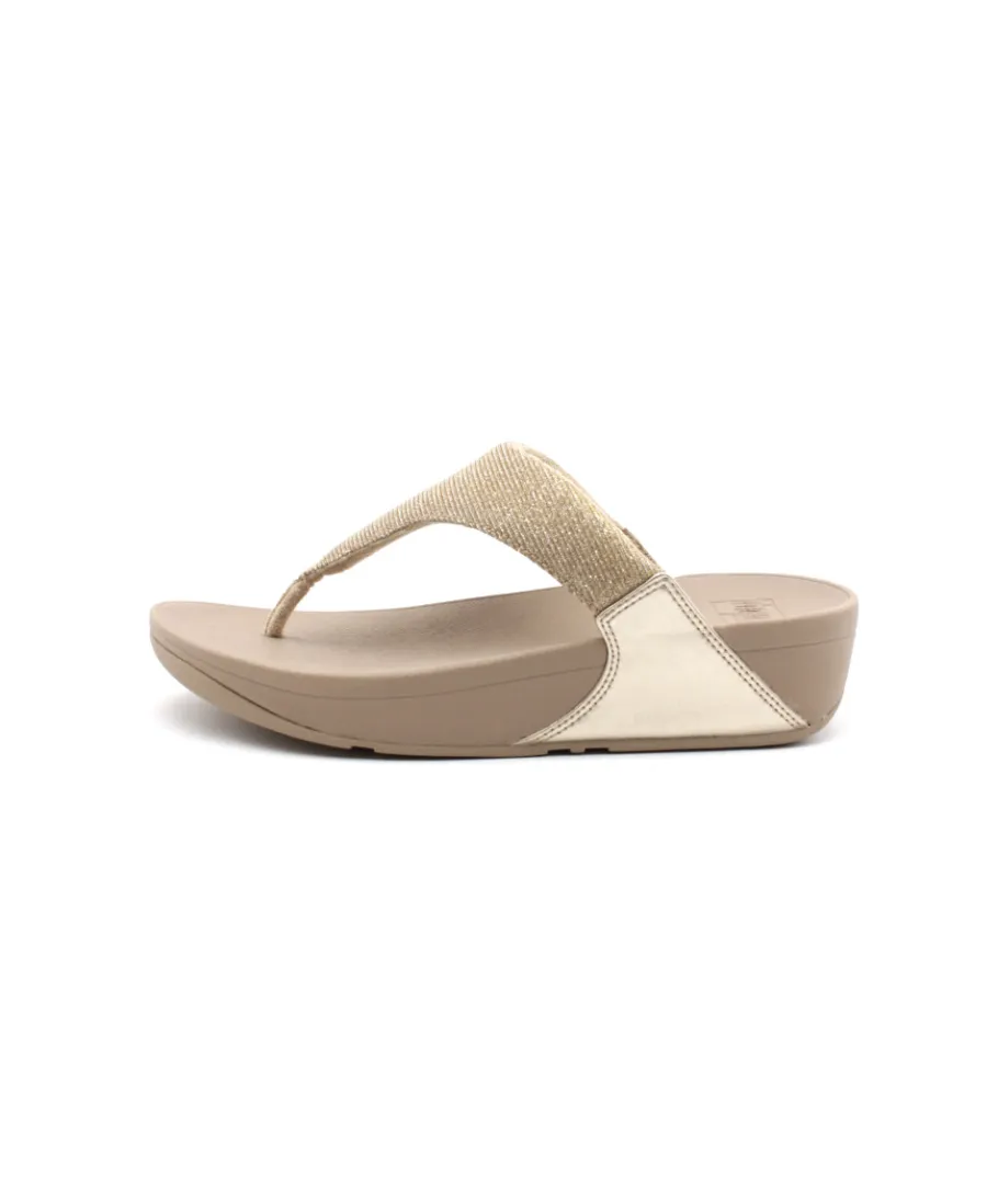 Shop L'Empreinte Chaussures FITFLOP LULU SHIMMERLUX beige