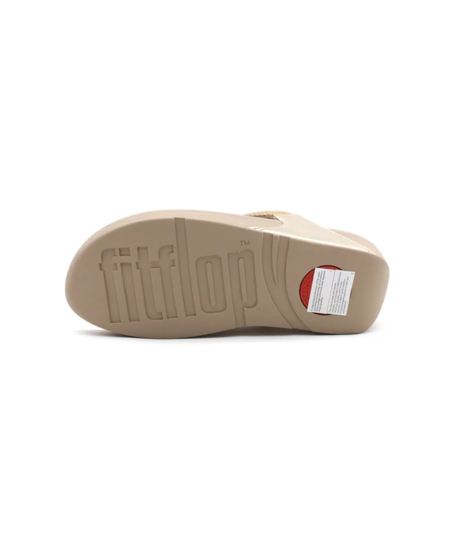 Shop L'Empreinte Chaussures FITFLOP LULU SHIMMERLUX beige