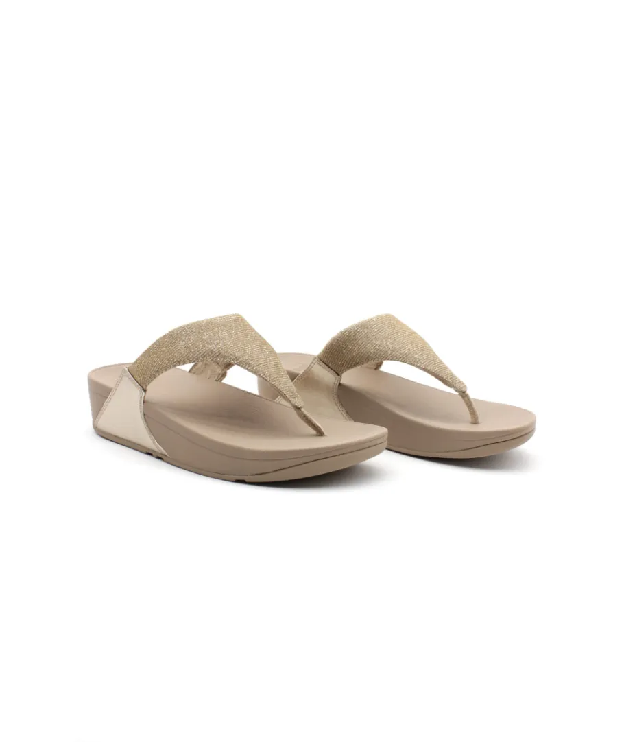 Shop L'Empreinte Chaussures FITFLOP LULU SHIMMERLUX beige