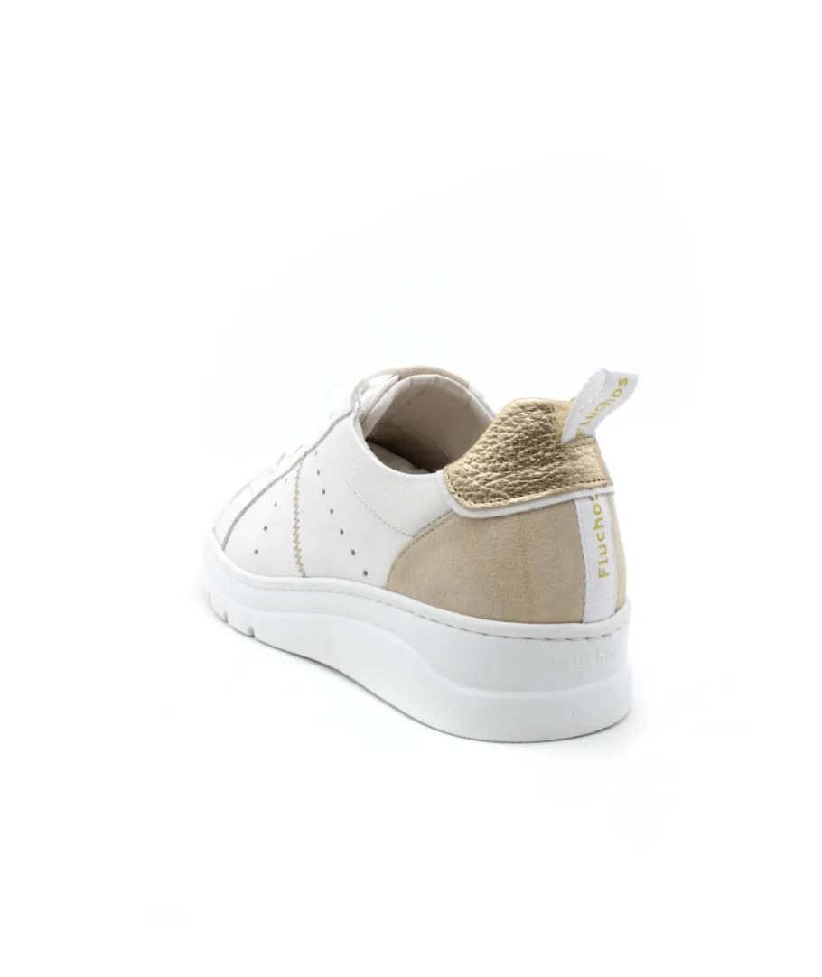 Store L'Empreinte Chaussures FLUCHOS FEMME F1665 POMPAS blanc