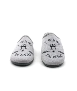 New L'Empreinte Chaussures LA MAISON DE L'ESPADRILLE 109-6-H12 MULE gris