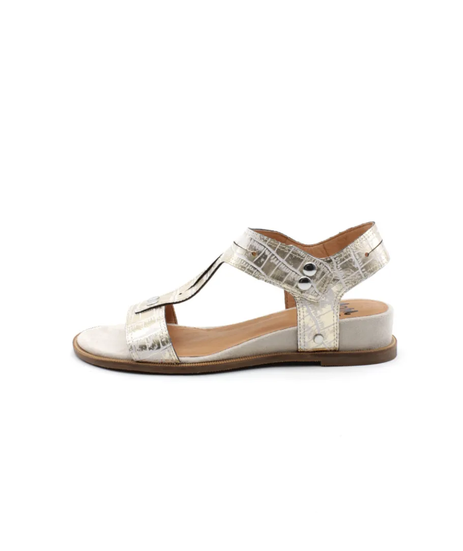 Discount L'Empreinte Chaussures MAMZELLE OISIN CROCO CREME