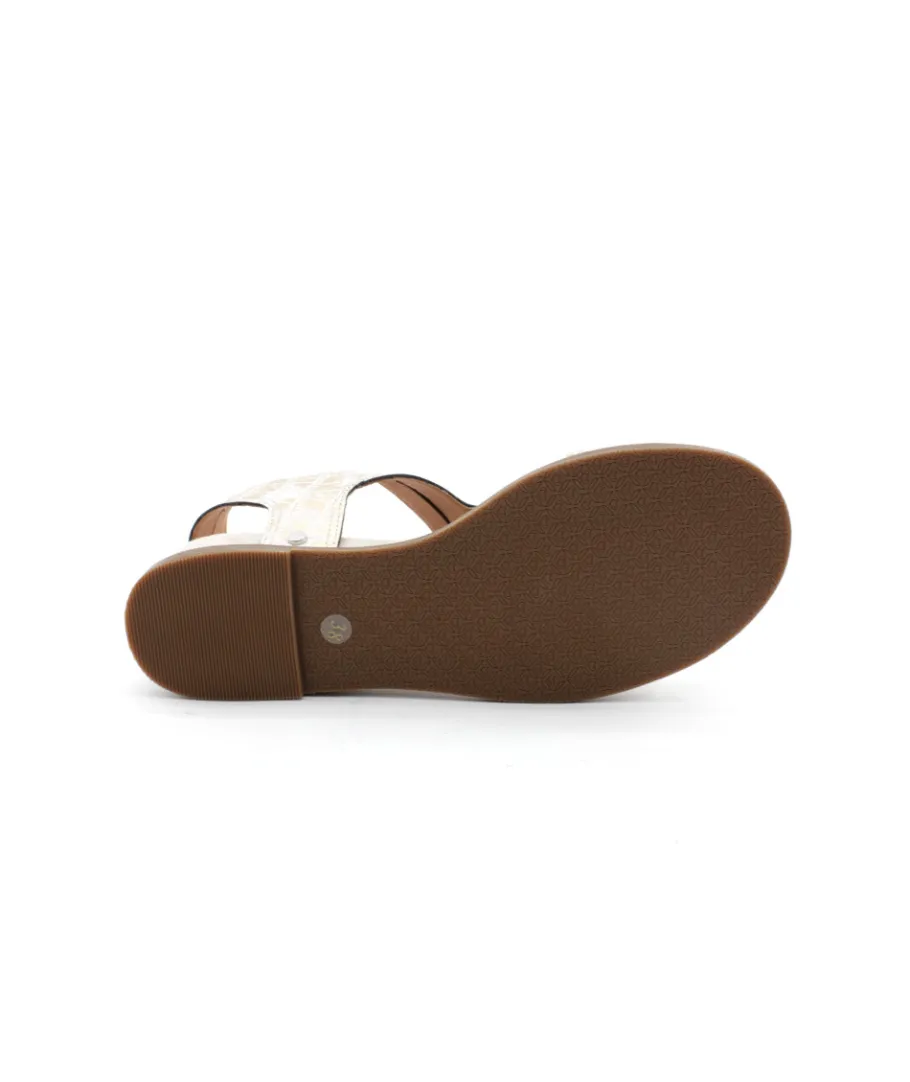 Discount L'Empreinte Chaussures MAMZELLE OISIN CROCO CREME