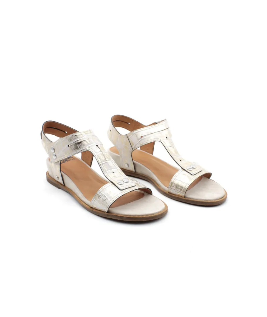 Discount L'Empreinte Chaussures MAMZELLE OISIN CROCO CREME