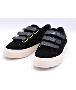 Shop L'Empreinte Chaussures NO NAME ARCADE STRAPS GOAT noir
