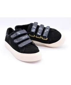 Shop L'Empreinte Chaussures NO NAME ARCADE STRAPS GOAT noir