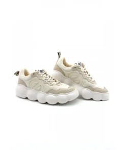 Sale L'Empreinte Chaussures NO NAME GONG JOGGER RIVA LOGO beige