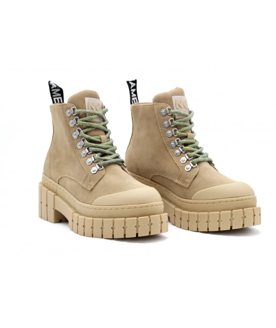 Best L'Empreinte Chaussures NO NAME KROSS LOW BOOTS SUEDE taupe
