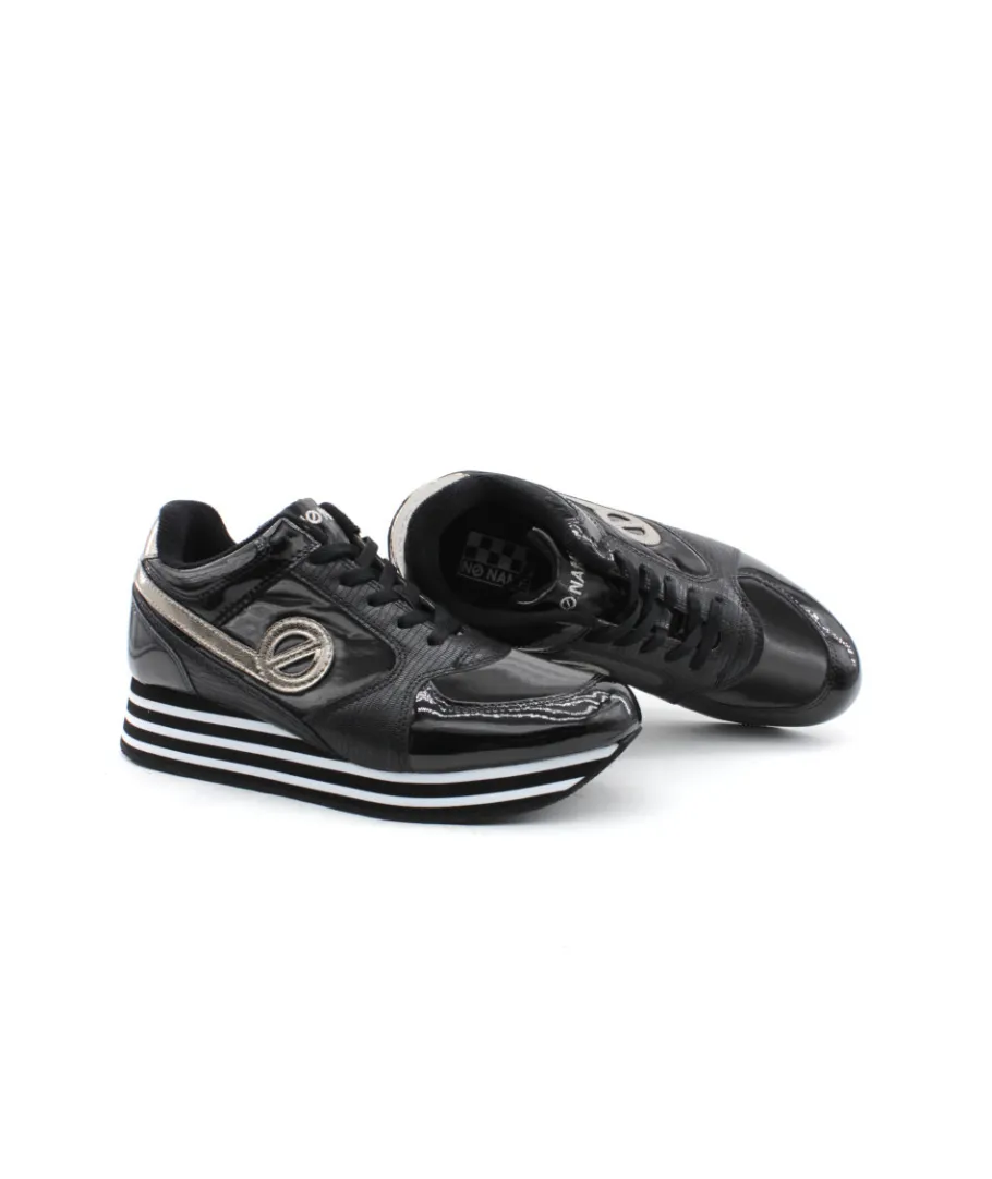 Store L'Empreinte Chaussures NO NAME PARKO JOGGER PATENT LIZ noir