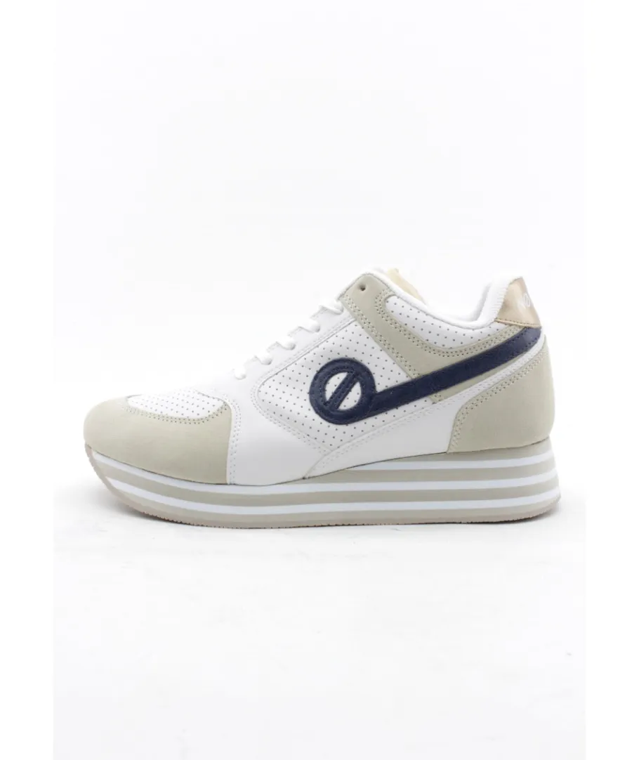 New L'Empreinte Chaussures NO NAME PARKO JOGGER SOFT SUEDE blanc