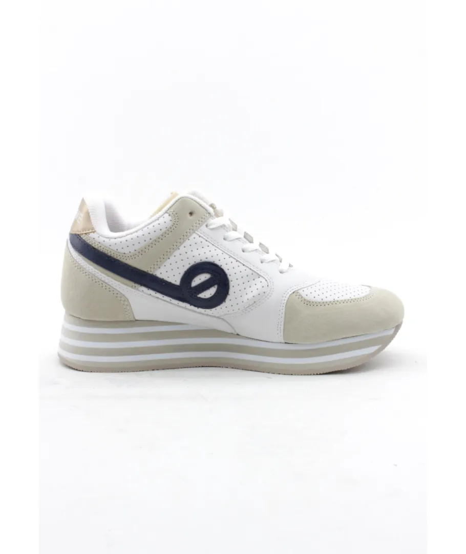 New L'Empreinte Chaussures NO NAME PARKO JOGGER SOFT SUEDE blanc