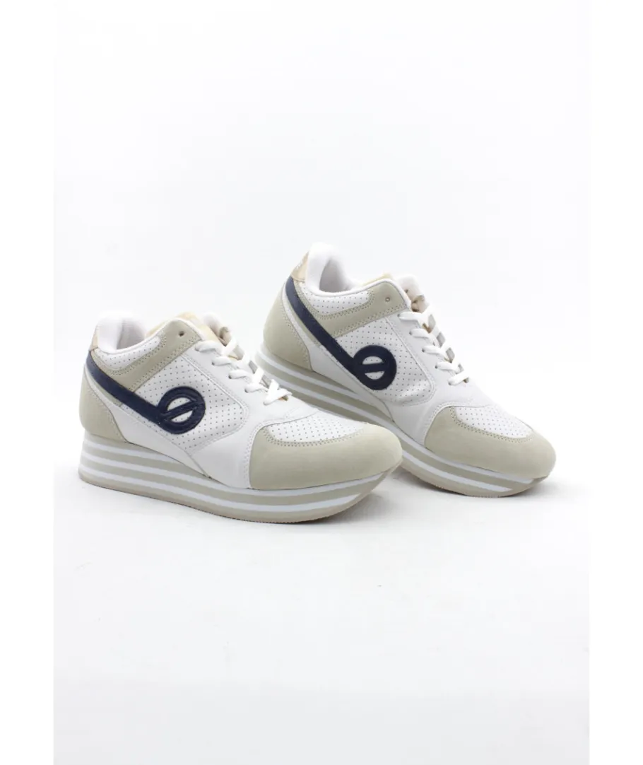 New L'Empreinte Chaussures NO NAME PARKO JOGGER SOFT SUEDE blanc