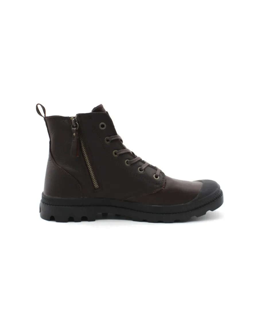 Hot L'Empreinte Chaussures PALLADIUM PAMPA ZIP LTH Marron fonce