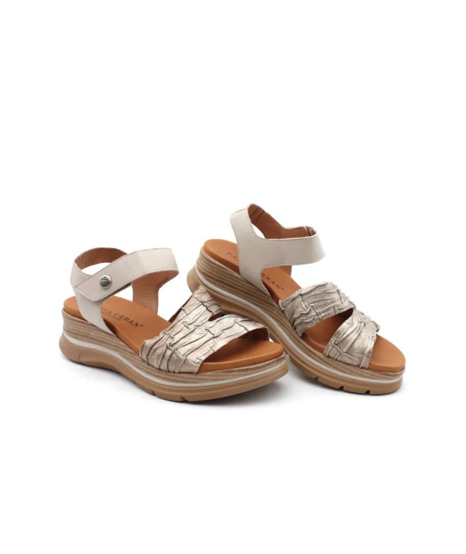 Clearance L'Empreinte Chaussures PAULA URBAN 28-570 METAL FUMO beige