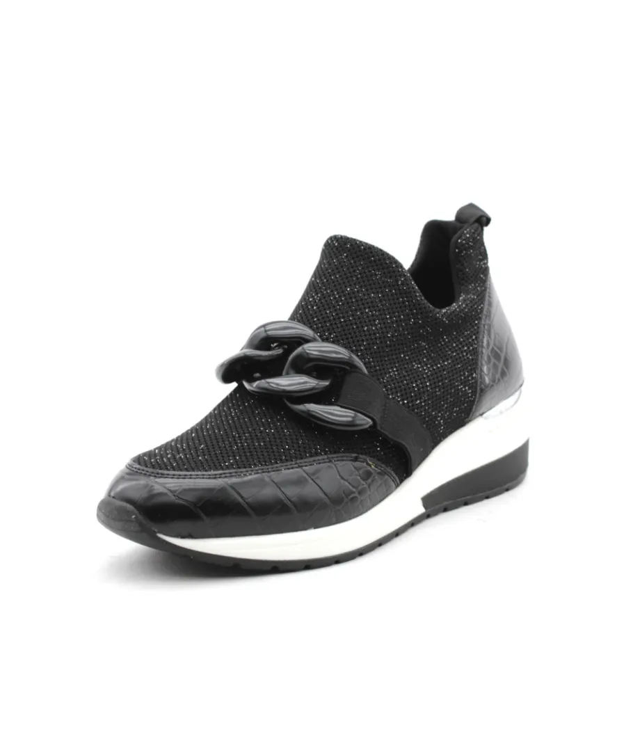 Store L'Empreinte Chaussures REQINS IROKO CROCHET LAME noir