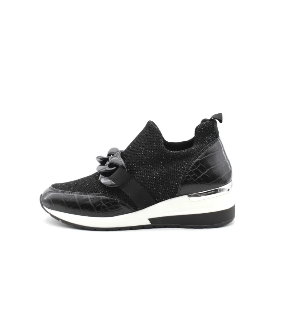 Store L'Empreinte Chaussures REQINS IROKO CROCHET LAME noir