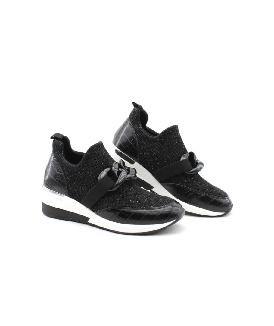 Store L'Empreinte Chaussures REQINS IROKO CROCHET LAME noir