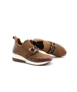Sale L'Empreinte Chaussures REQINS IROKO CROCHET LAME cognac