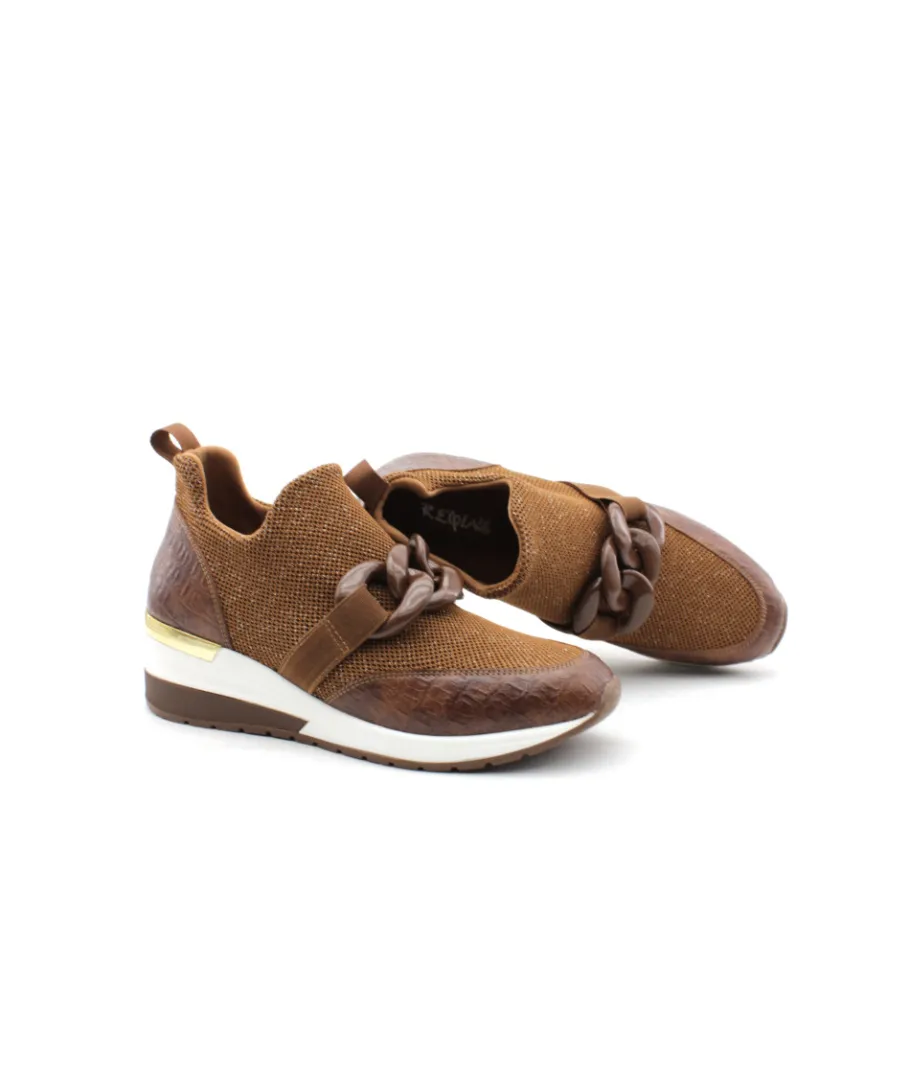 Sale L'Empreinte Chaussures REQINS IROKO CROCHET LAME cognac