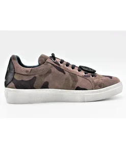 Fashion L'Empreinte Chaussures REQINS SIGRID BASKETS ARMY STAR KAKI vert